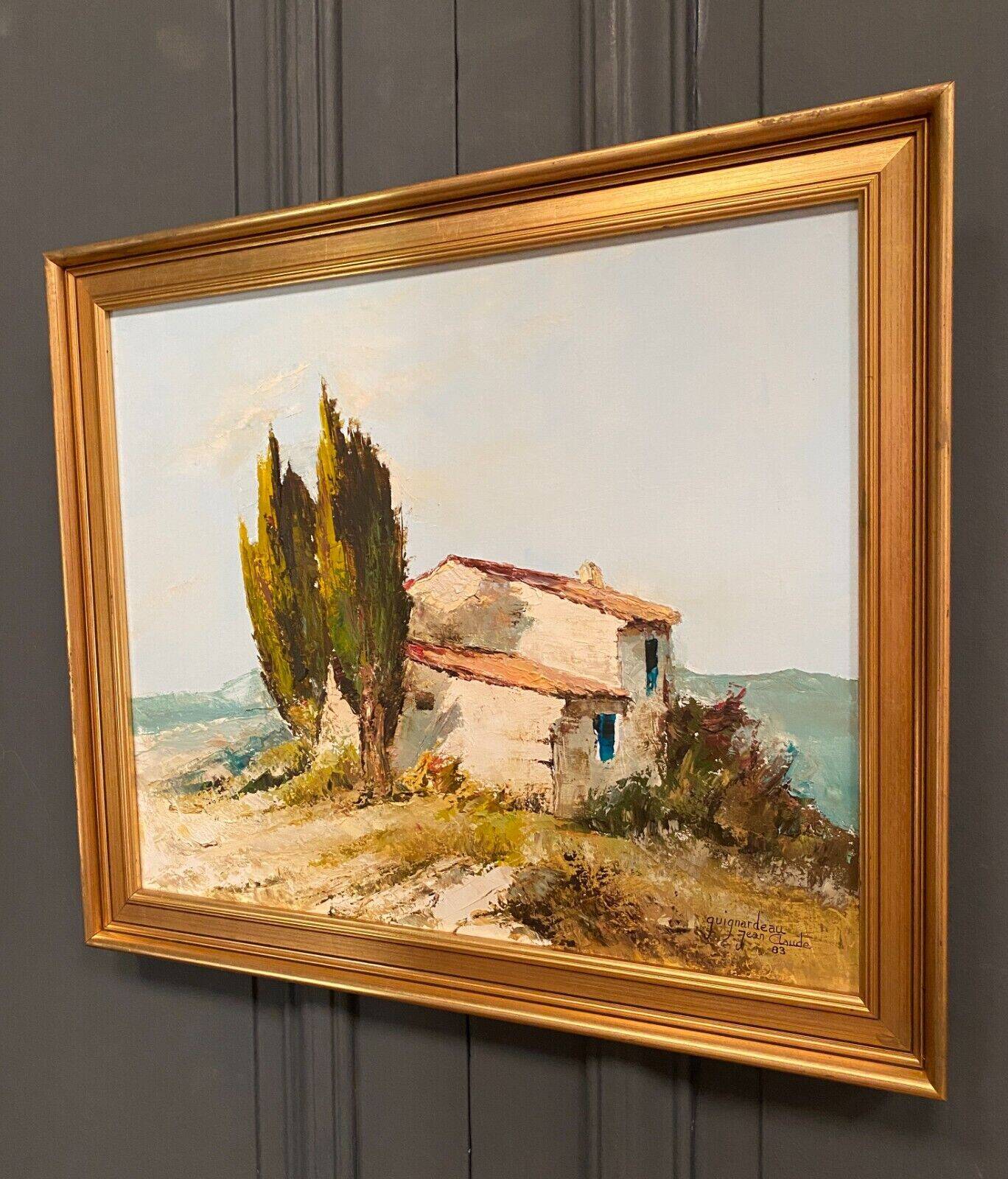 Oil on canvas by Jean-Claude Guignardeau landscape of Provence