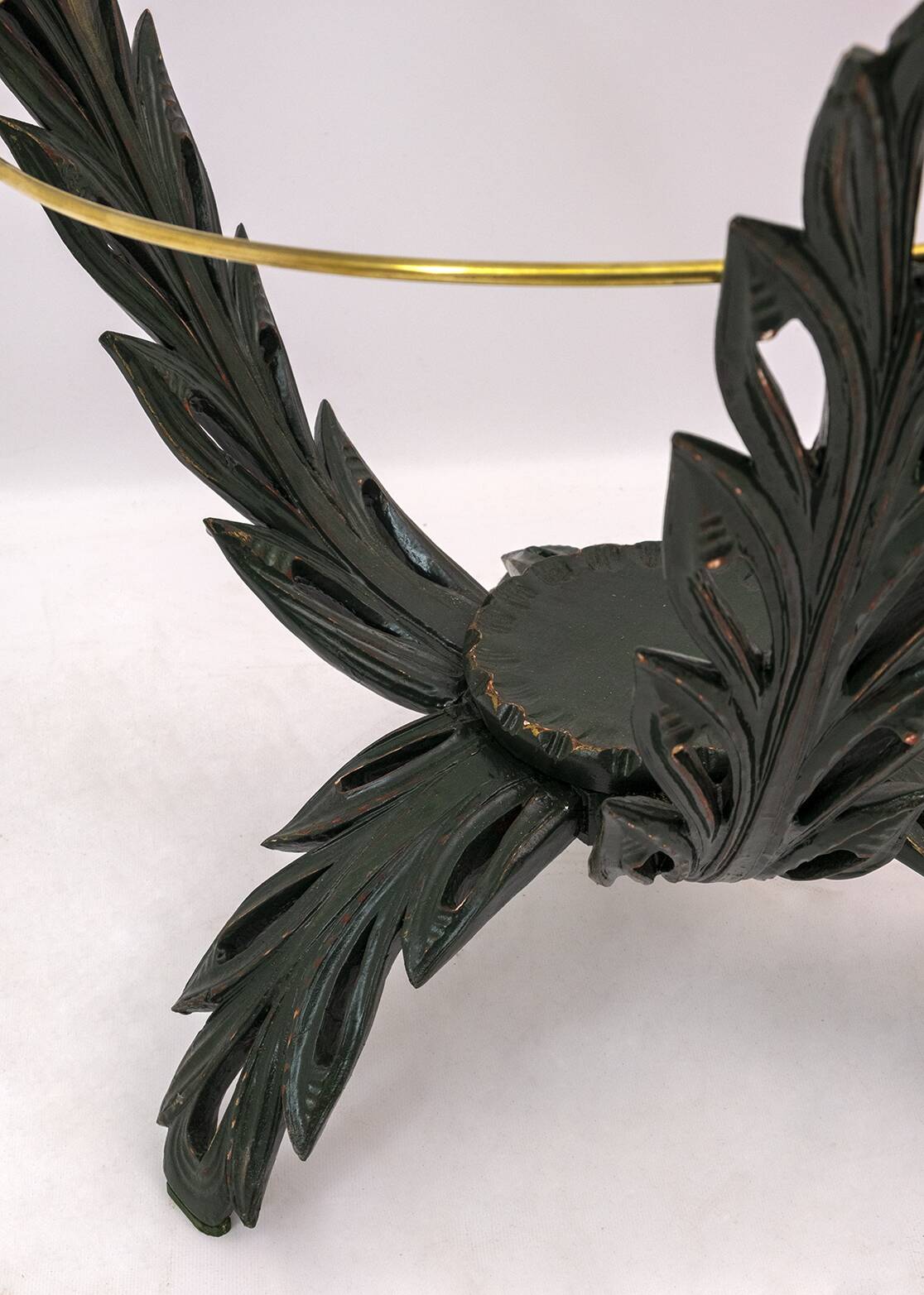 Pierluigi Colli Midcentury Italian Brass and Wood Coffee Table, 1950s