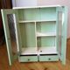 Armoire à pharmacie vintage années 50 celadon blanche bois de peuplier