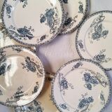 Lot de 21 assiettes anciennes en terre de fer