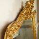 Miroir de style Louis XV doré feuille d'or, XIXe siècle - 142x90