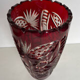 Vase en cristal taillé