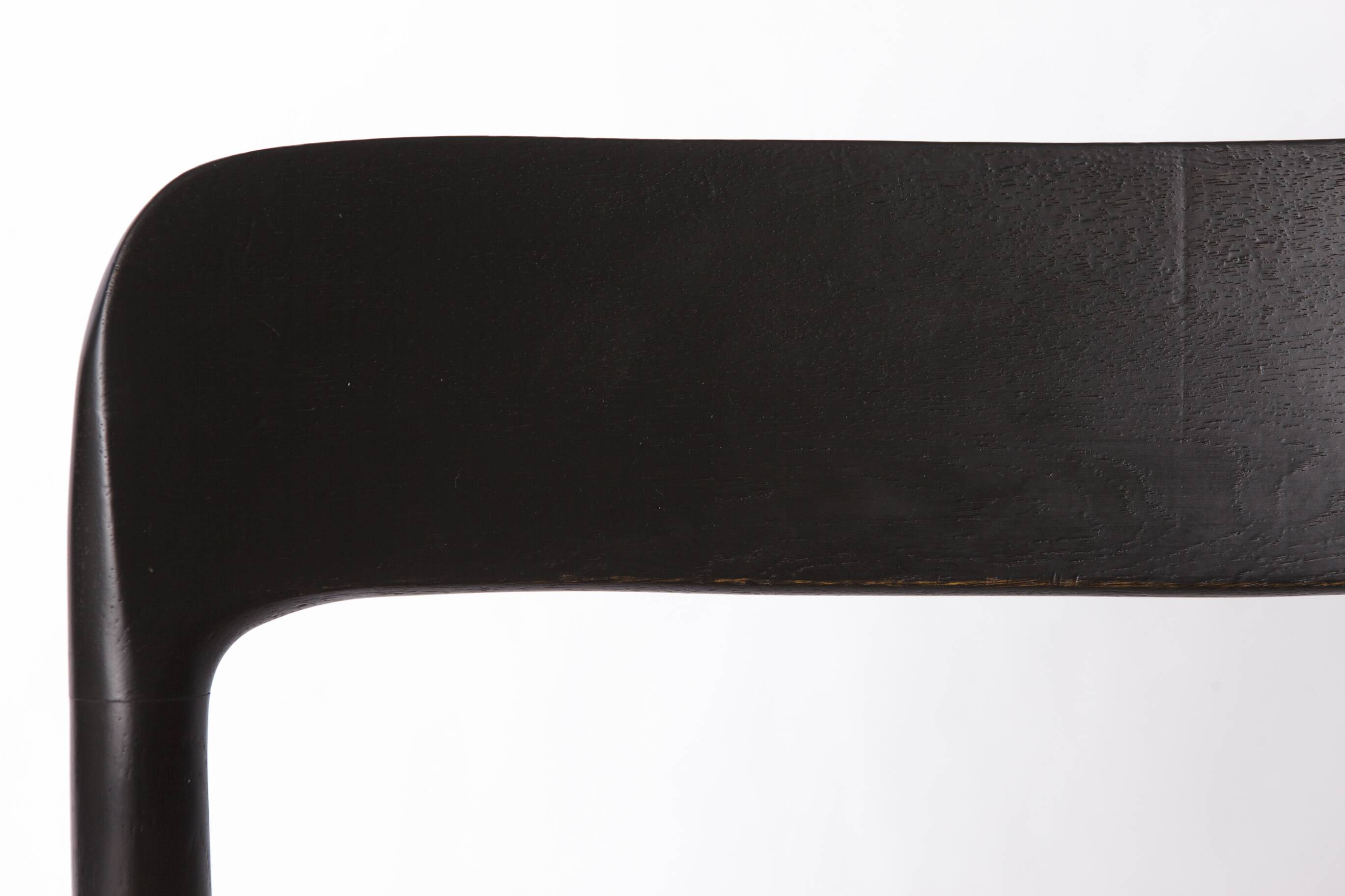 Niels Møller Model 75 Chair in Black Oak with Danish Cord, 1960s Vintage