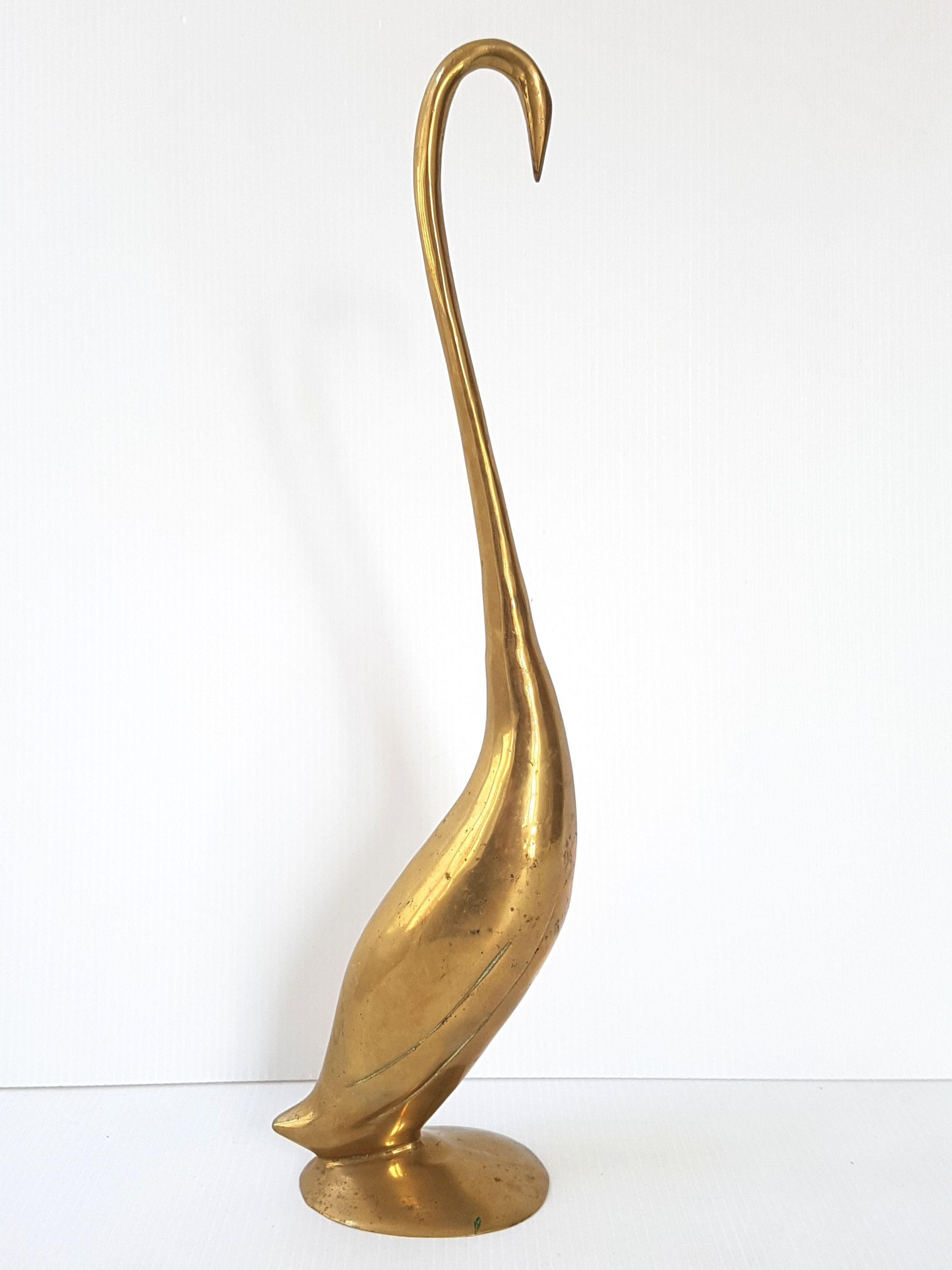 Vintage brass Swan