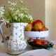 Painted Moustiers earthenware pitcher