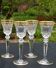 ST LOUIS Excellence - 4 large gold cut crystal wine glasses - H 22.4