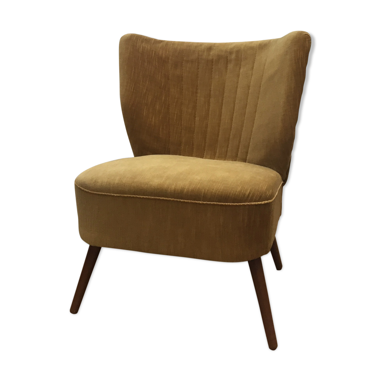 Velvet cocktail armchair