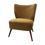 Velvet cocktail armchair
