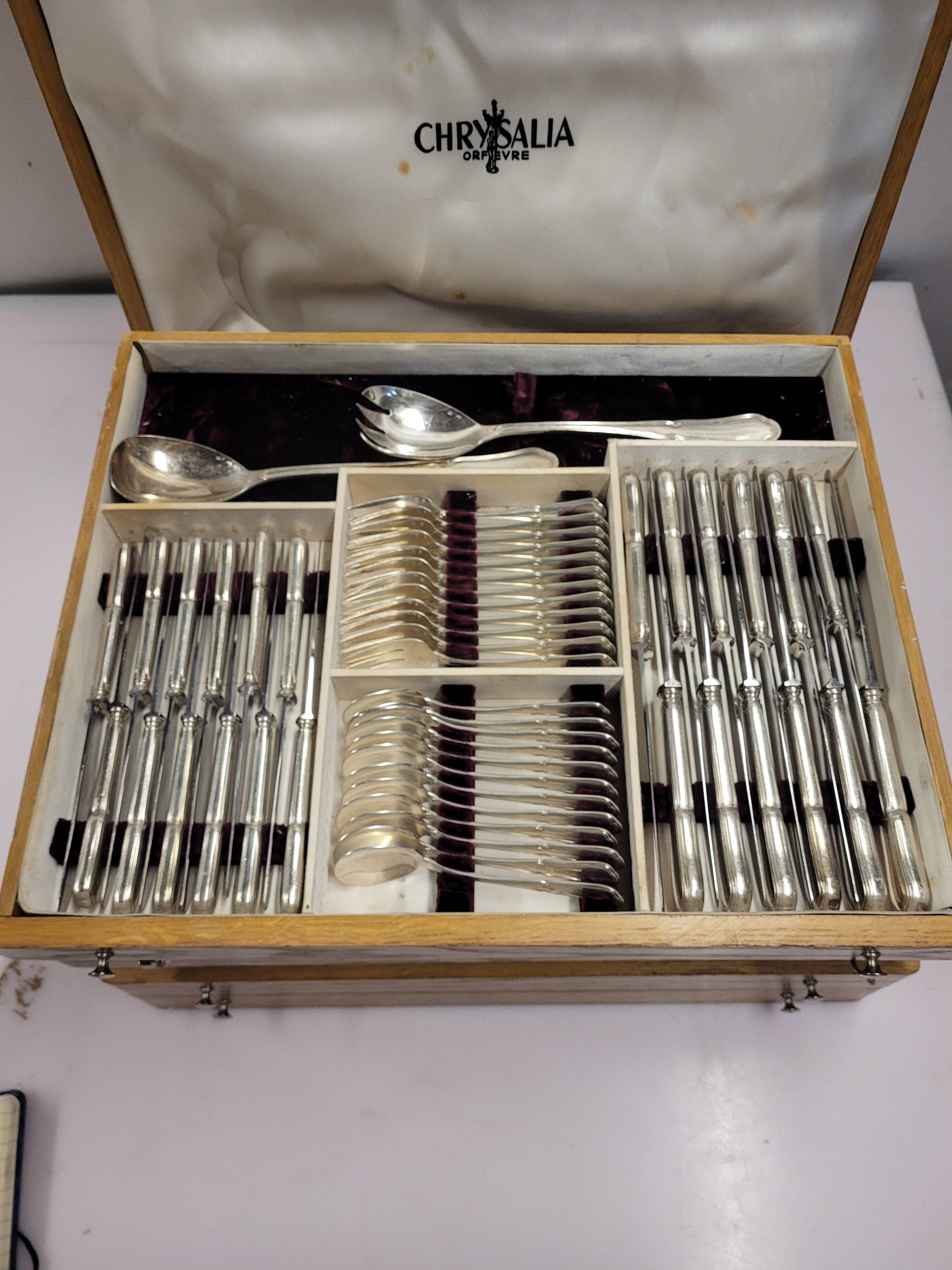 Cutlery set 170 pieces in chrome metal Goldsmith Chrysalia