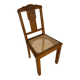 Vintage Art Deco Chair Wood & Cane Seat #E088