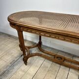 Louis XVI style walnut piano bench