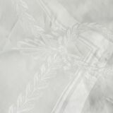 Long-length damask linen tablecloth