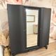 Art Deco wardrobe painted in black