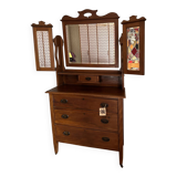 Coiffeuse commode victorienne, Miroirs triptiques, UK, 1900