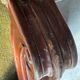 Antique mahogany wood upholstery armchair