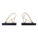 Pair of Modernist Art Deco Gold Starry Bookends on Marble Base