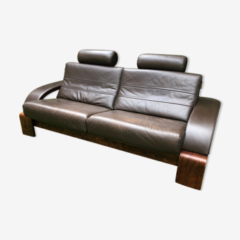 Leather sofa by Ake Fribyter editor Nelo Möbley - Sweden