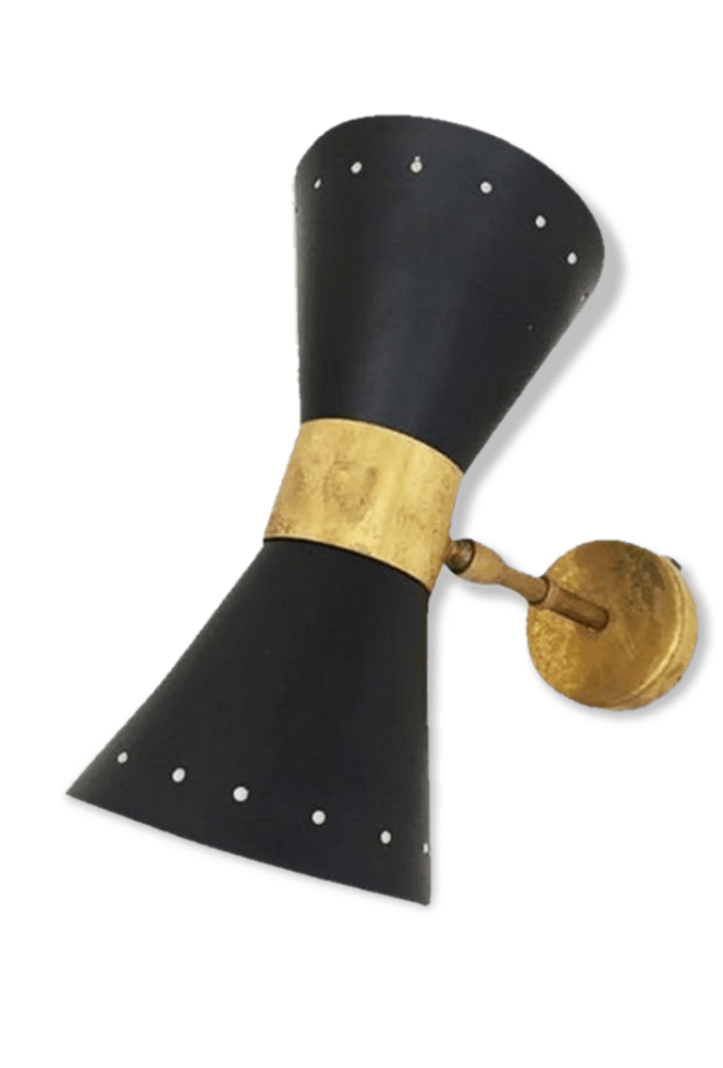 Paire appliques italiennes diabolo noir