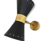 Paire appliques italiennes diabolo noir