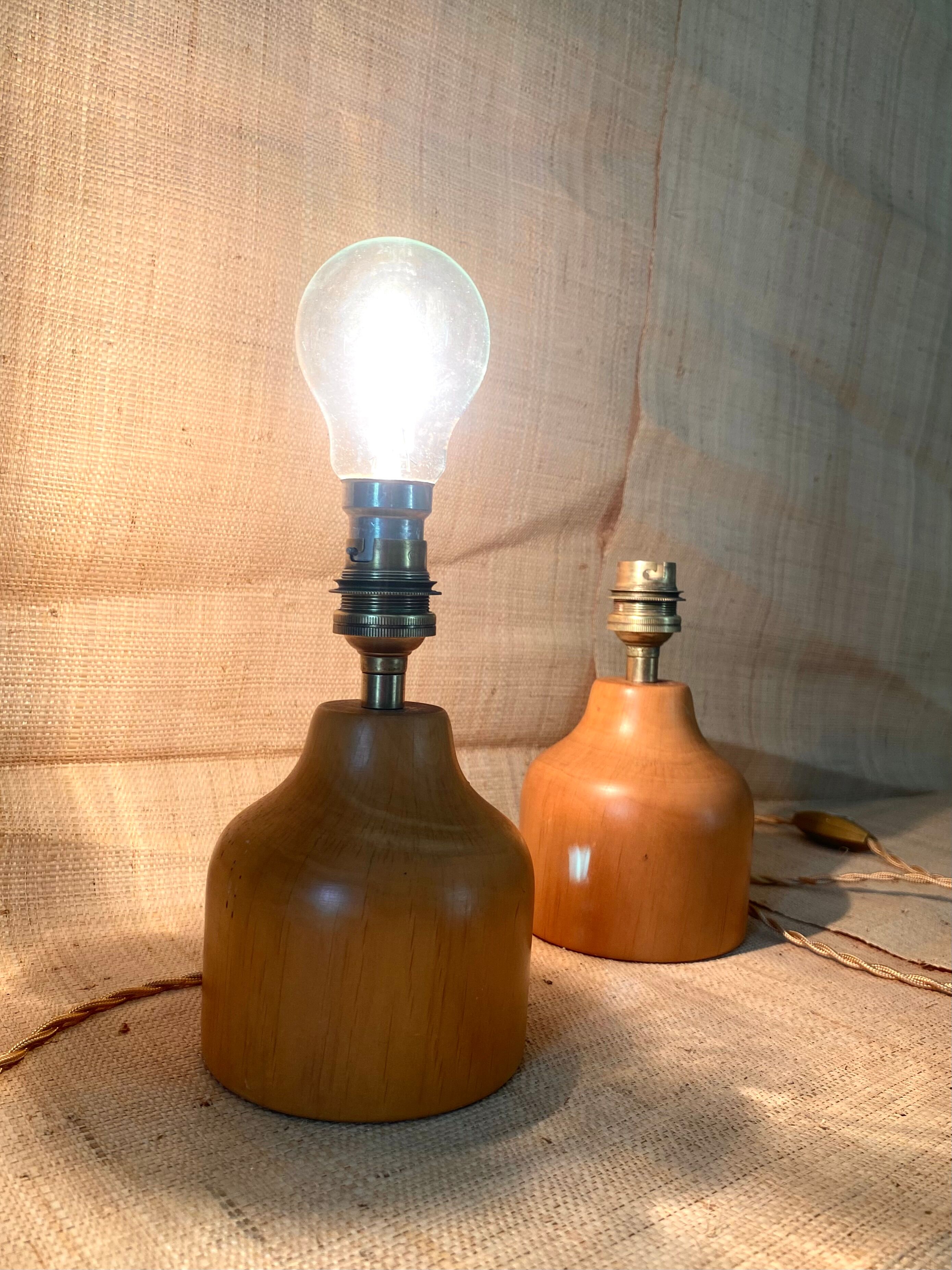Two Danish lamps, 2x2 m of fabric cables, cotton shades.