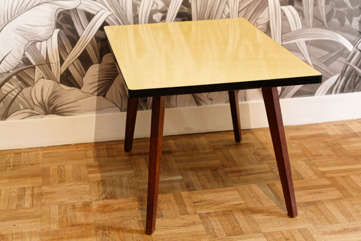 Formica coffee table, compass legs