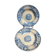Set of 2 deep plates in Sarreguemines ironstone – Jardinière model – Various decorations