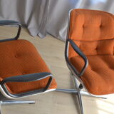 Pair of chairs by Charles Pollock, 1st edition, Edition Knoll