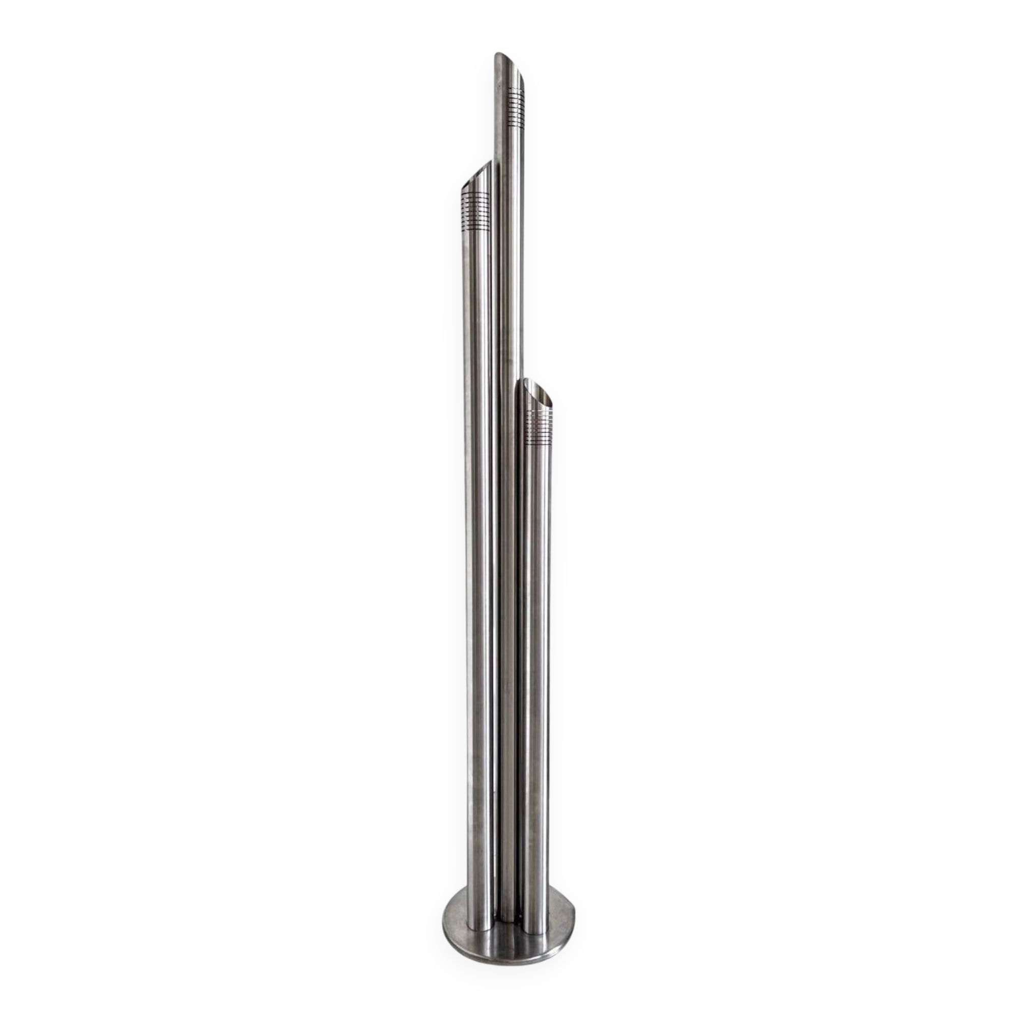 Stainless Steel Floor Lamp by Fontana for Reggiani, Italian Collectible Design