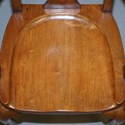 Victorian Howard & Son walnut office chair with stamp.