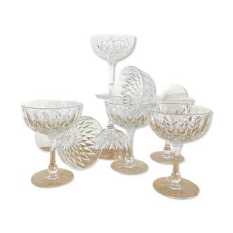 Champagne glasses - Crystal - vintage