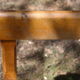 Old solid oak church pew