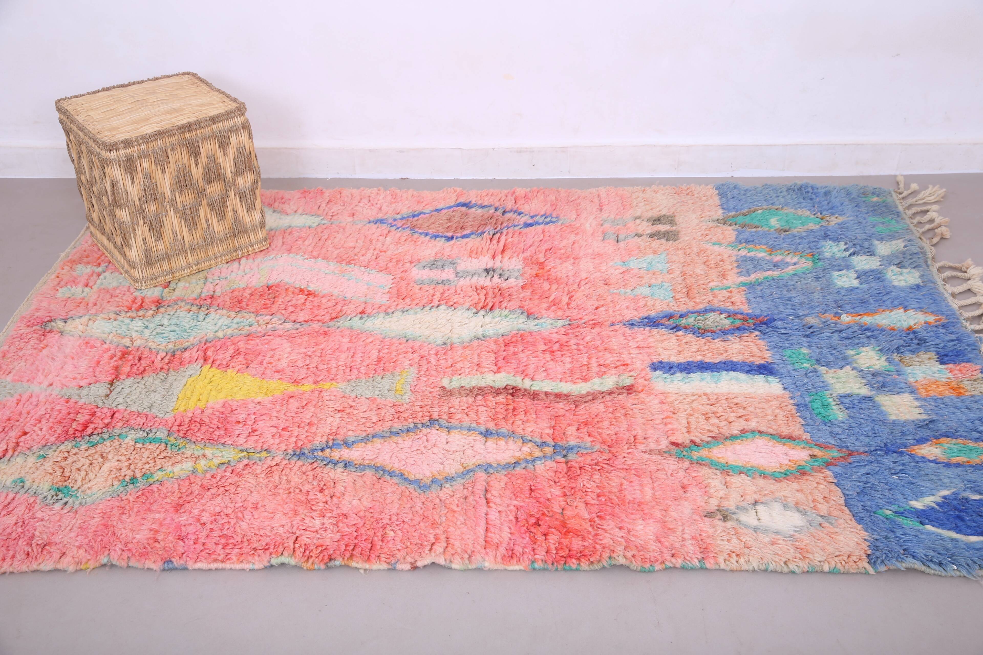 Vintage Moroccan Rug 154 x 231 cm - Abstract Berber Rug - Wool Rug Handmade