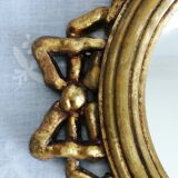 Golden wood mirror 21x31cm