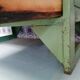 Old wooden garage workbench, industrial vintage.