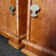 Pair of Art Deco bedside tables renovated in ash, 1930s.