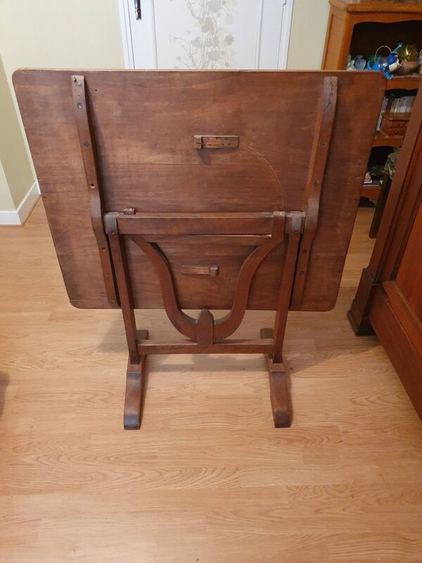 Table lyre pliante dite de vigneron