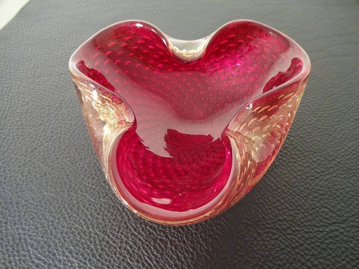 Italian Murano Glass Ashtray by Barovier & Toso, 1960s