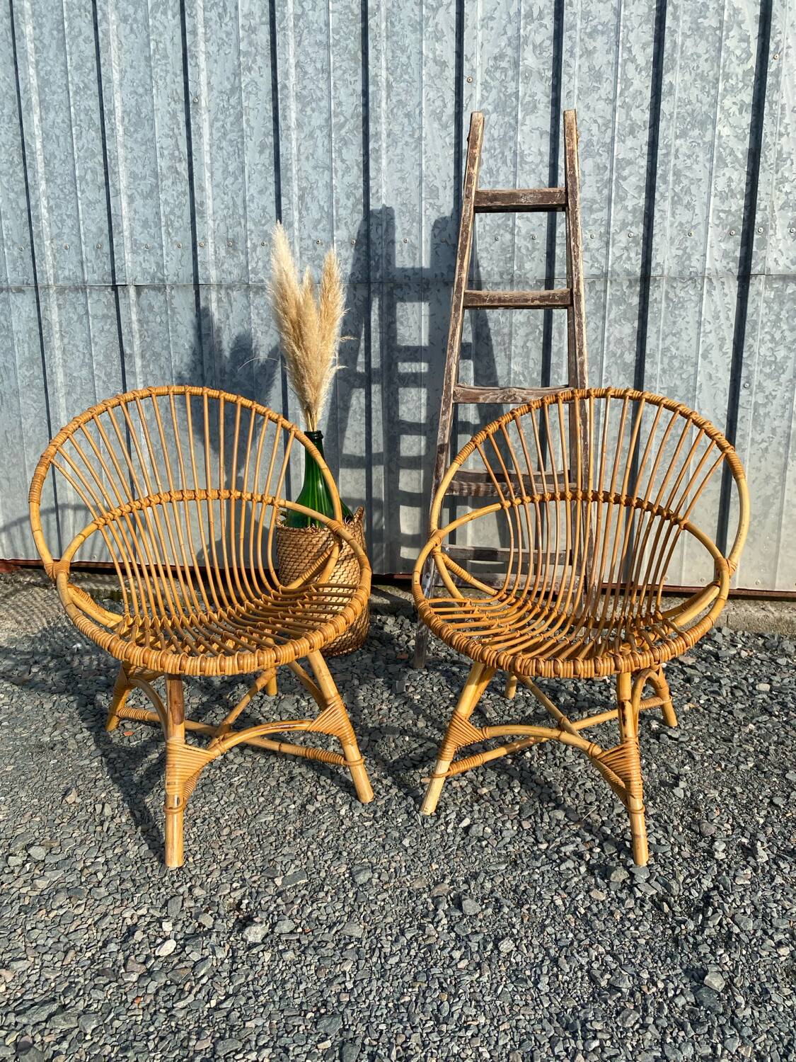 Paire de fauteuil en rotin