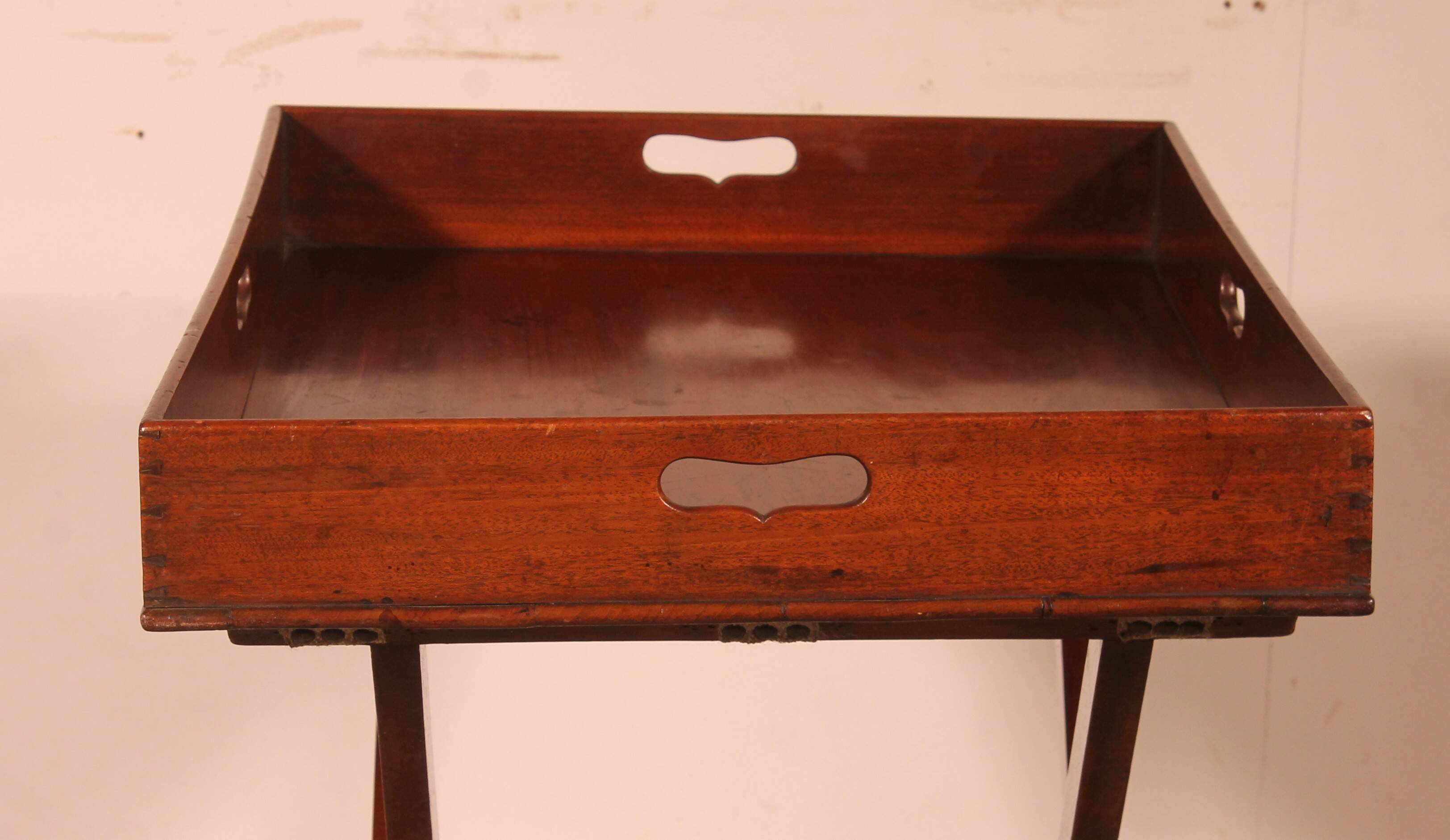 Mahogany Butler Tray Side Table circa 1800
