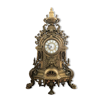Horloge décorative en or de style louis xiv