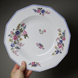4 deep plates Bernardaud Limoges porcelain with floral decoration from the 1920s to 1950s.