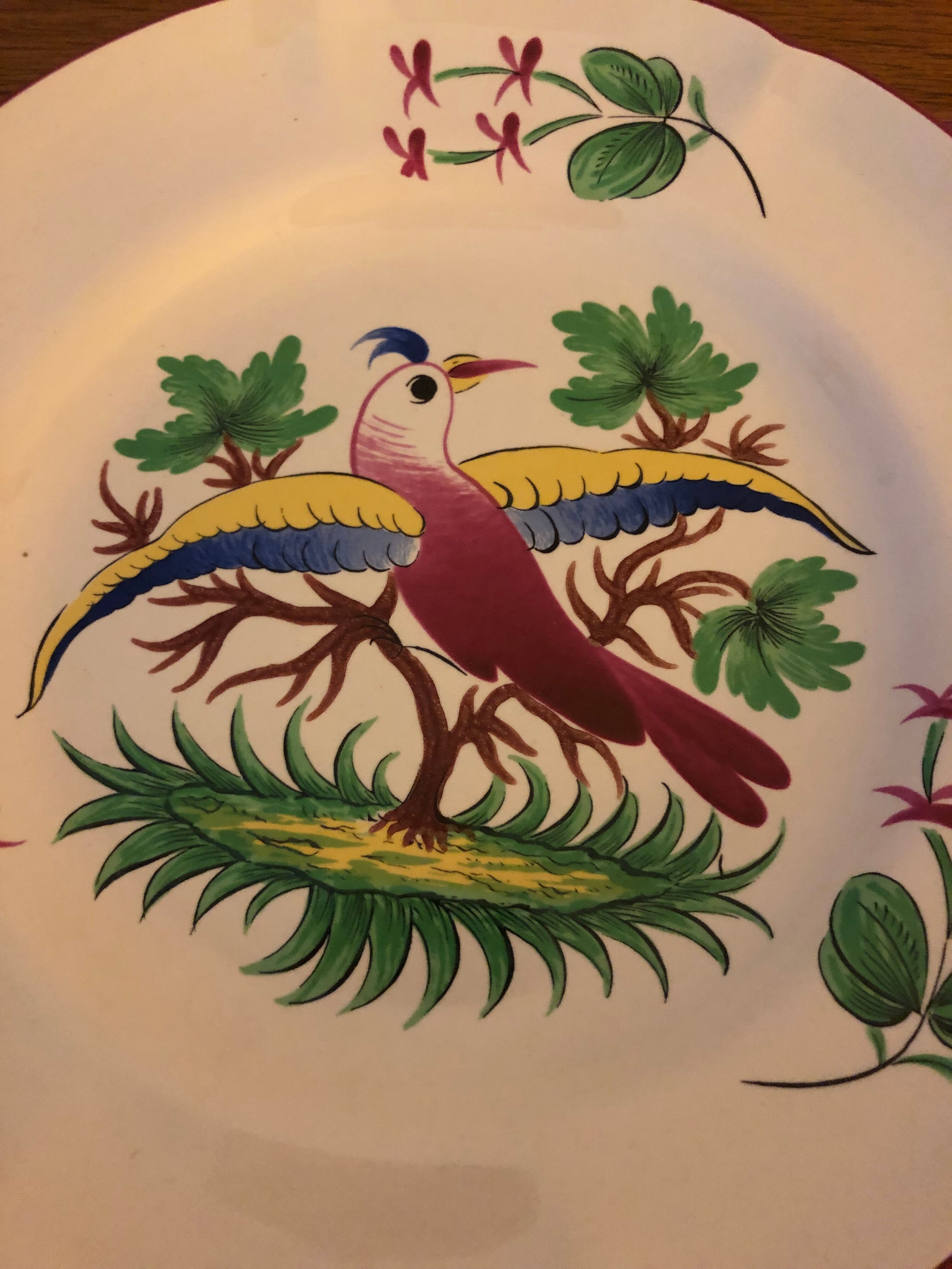 4 assiettes en faïence de Saint-Clément