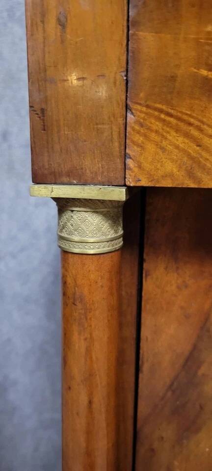 Empire period walnut bedside table or nightstand circa 1800