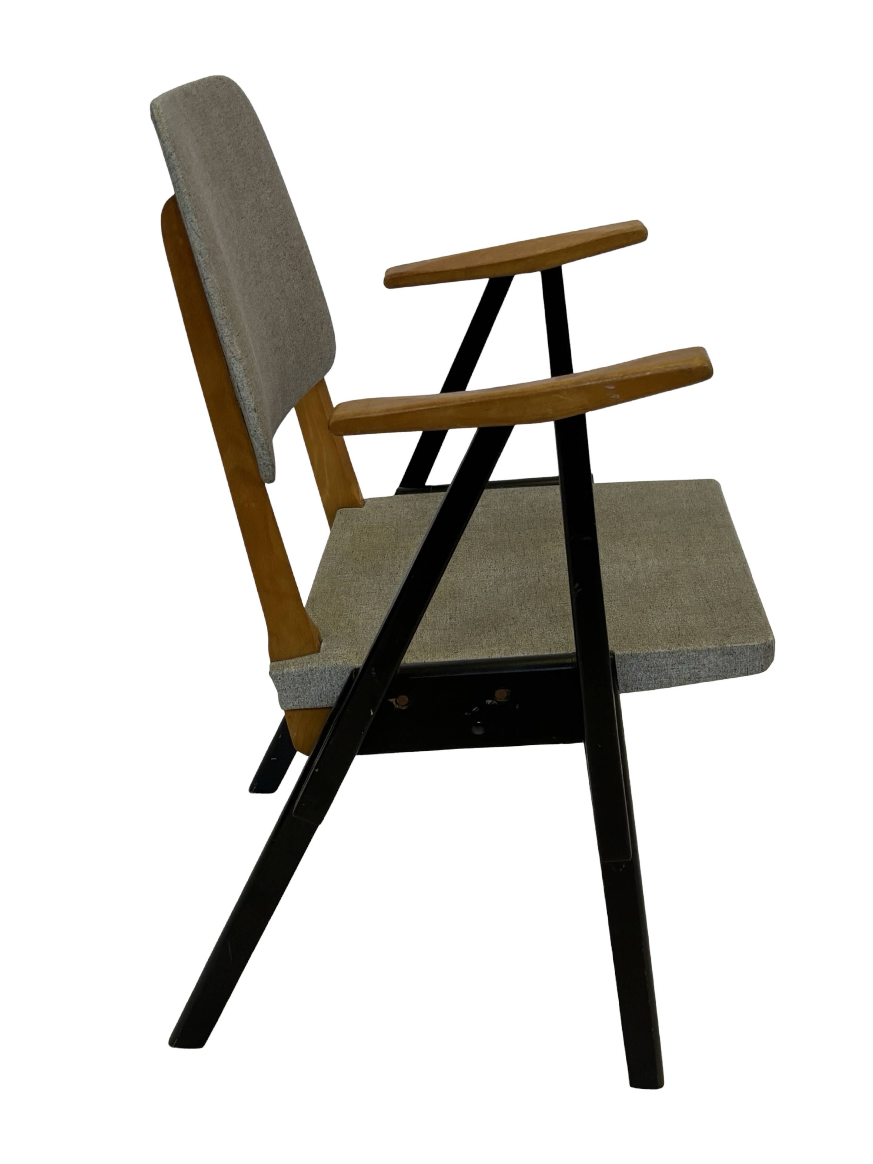 Vintage Palais De Tokyo armchair by Zwager Ermeloo, 1950's design