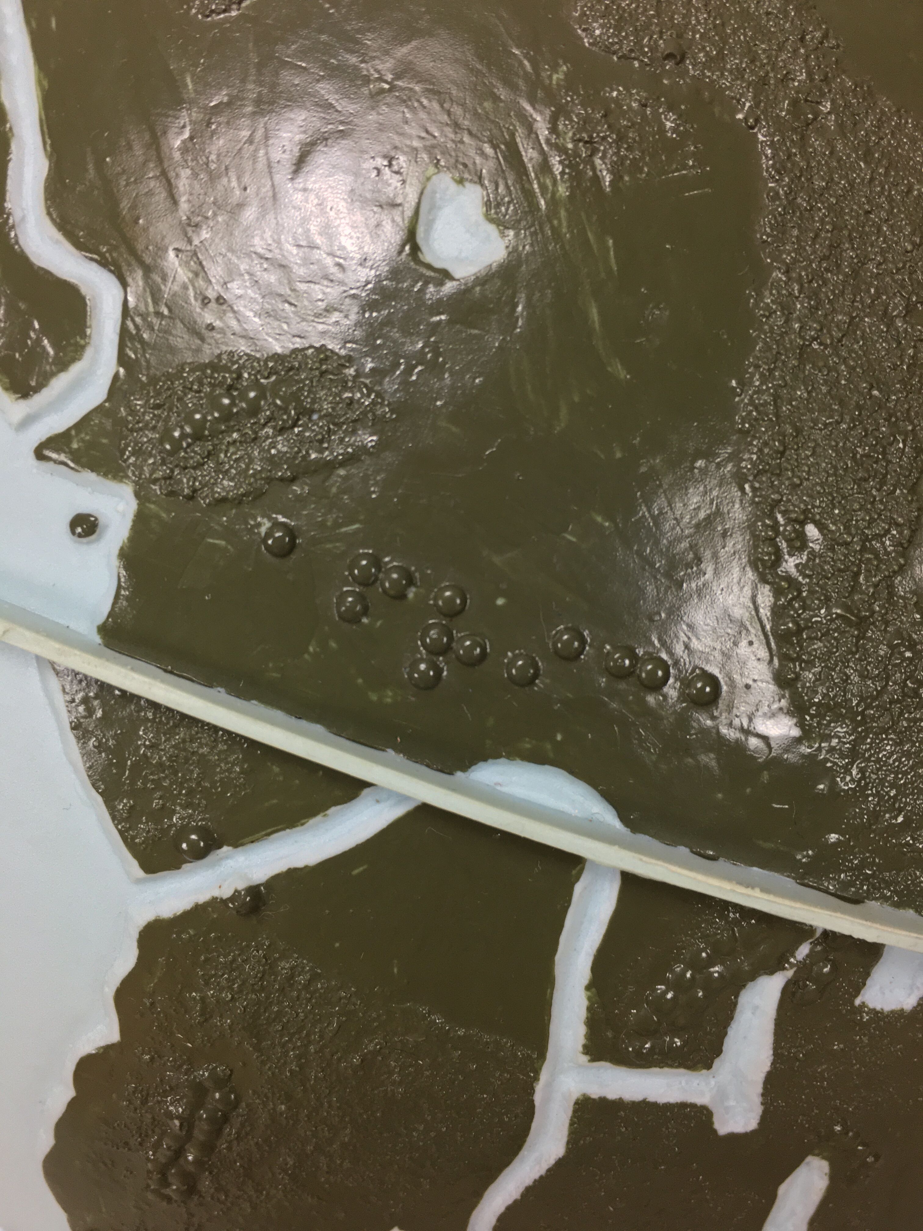 Earth globe in vintage Braille for the visually impaired