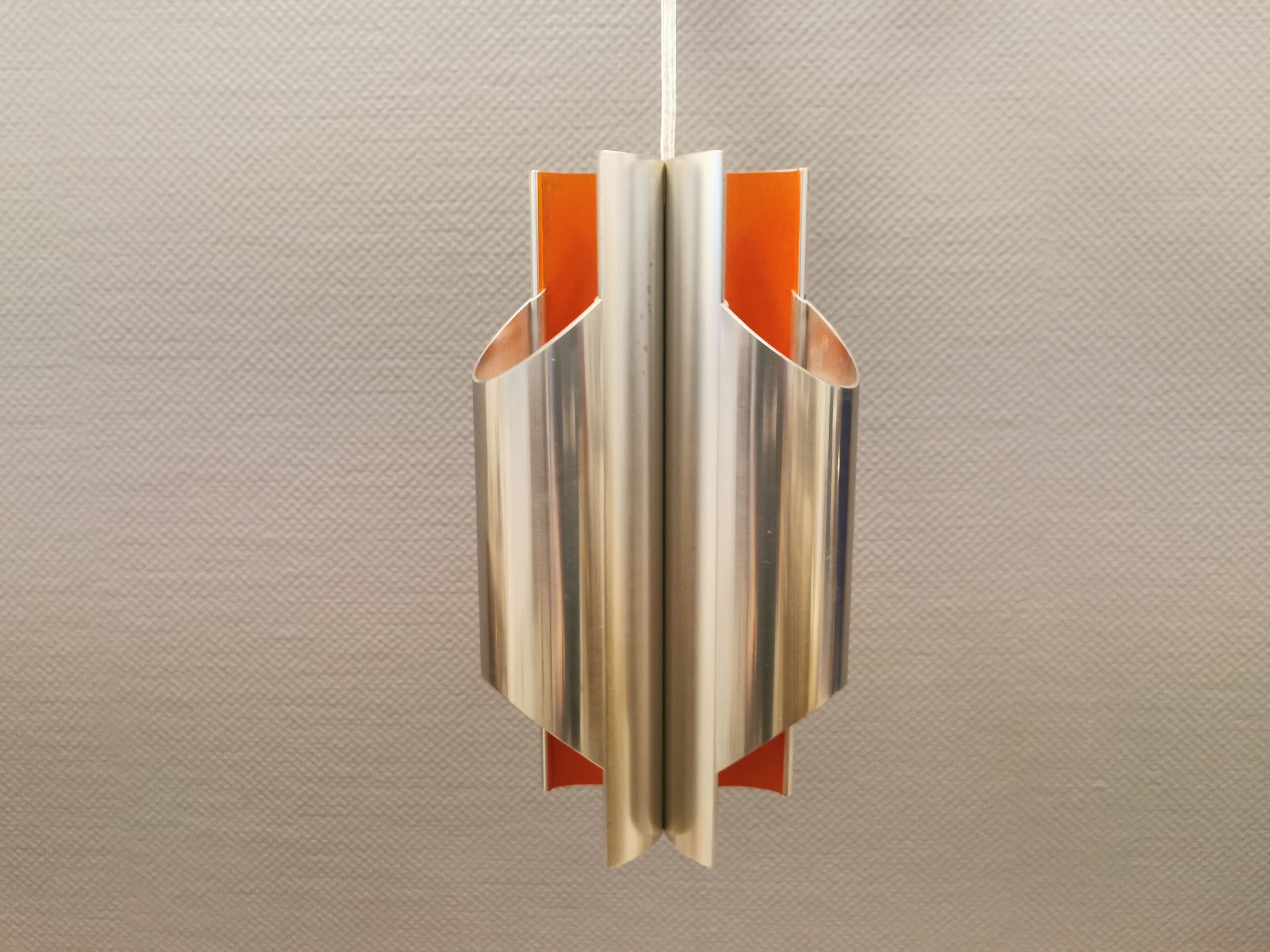 Danish vintage hanging lamp, model Pantre designed Bent Karlby for Lyfa in the 60s.