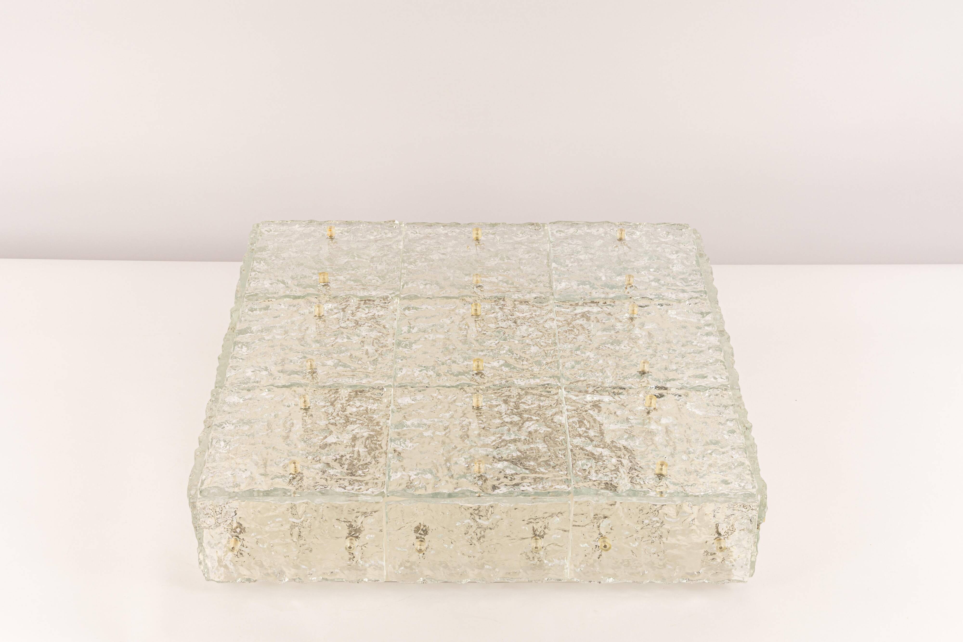 Large Murano glass ceiling light by Kalmar, Austria, 1960s.