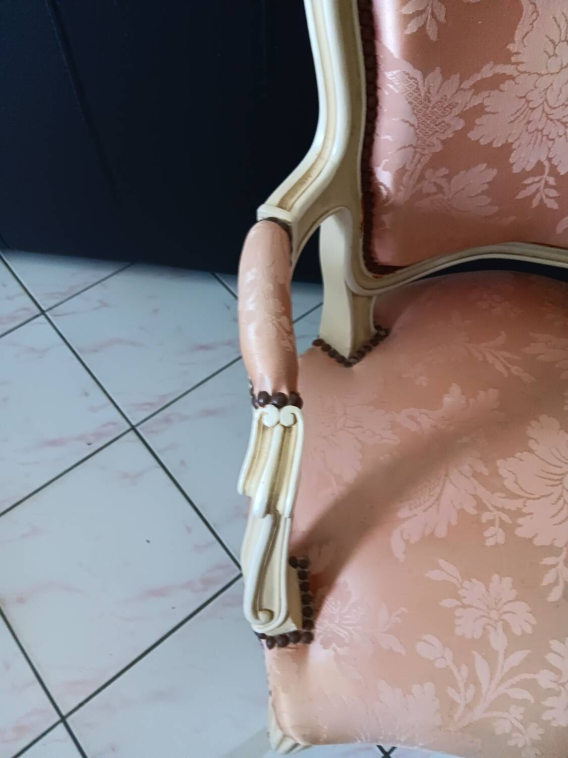 Louis XV style cabriolet armchair