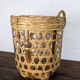 Woven bamboo basket