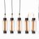 Pair of ceiling lights steel copper plexiglass Denmark 1960